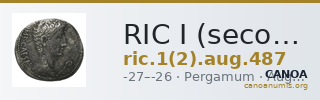 RIC I (second edition) Augustus 487 — CANOA