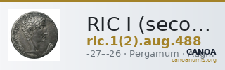 RIC I (second edition) Augustus 488 — CANOA