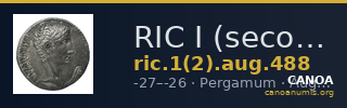 RIC I (second edition) Augustus 488 — CANOA