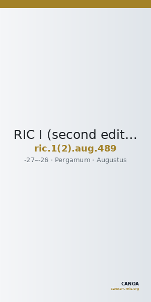 RIC I (second edition) Augustus 489 — CANOA