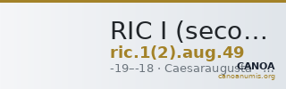 RIC I (second edition) Augustus 49 — CANOA