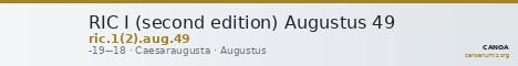 RIC I (second edition) Augustus 49 — CANOA
