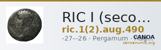 RIC I (second edition) Augustus 490 — CANOA