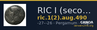 RIC I (second edition) Augustus 490 — CANOA