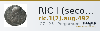RIC I (second edition) Augustus 492 — CANOA