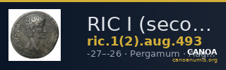 RIC I (second edition) Augustus 493 — CANOA