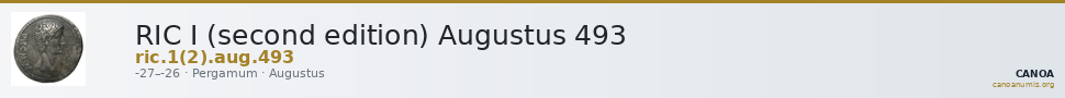 RIC I (second edition) Augustus 493 — CANOA