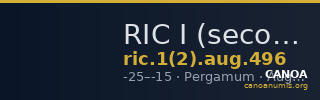 RIC I (second edition) Augustus 496 — CANOA