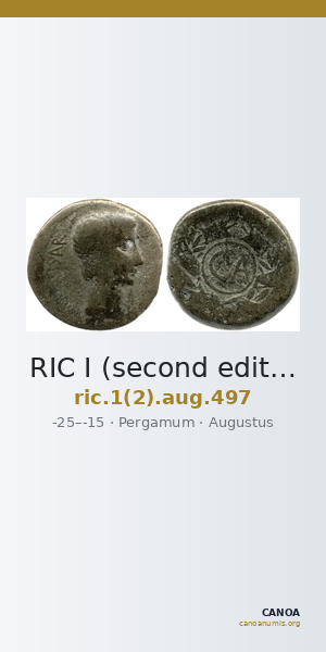 RIC I (second edition) Augustus 497 — CANOA