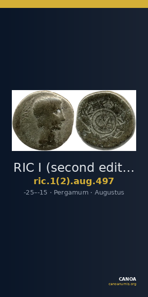 RIC I (second edition) Augustus 497 — CANOA