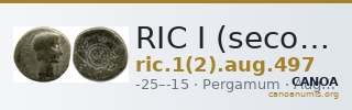 RIC I (second edition) Augustus 497 — CANOA