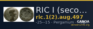 RIC I (second edition) Augustus 497 — CANOA