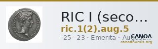 RIC I (second edition) Augustus 5 — CANOA