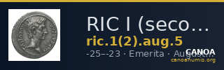RIC I (second edition) Augustus 5 — CANOA