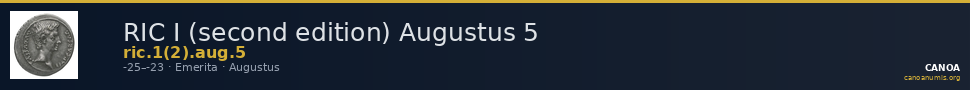 RIC I (second edition) Augustus 5 — CANOA