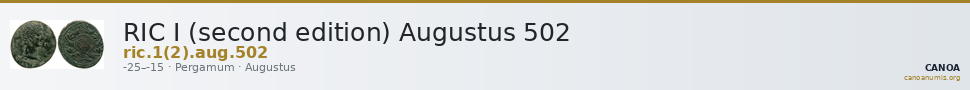 RIC I (second edition) Augustus 502 — CANOA