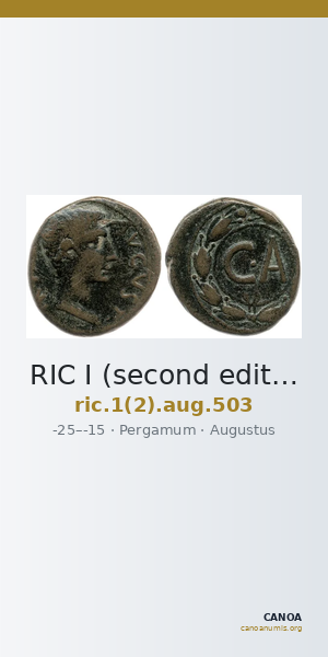 RIC I (second edition) Augustus 503 — CANOA