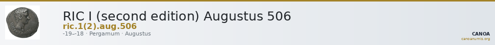 RIC I (second edition) Augustus 506 — CANOA
