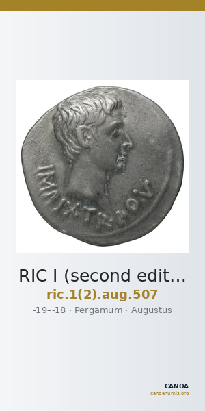 RIC I (second edition) Augustus 507 — CANOA