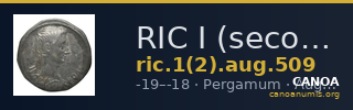 RIC I (second edition) Augustus 509 — CANOA