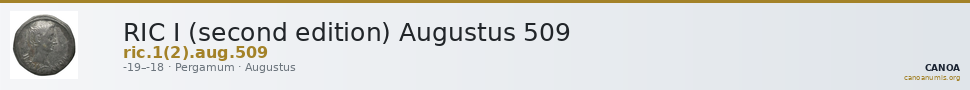 RIC I (second edition) Augustus 509 — CANOA
