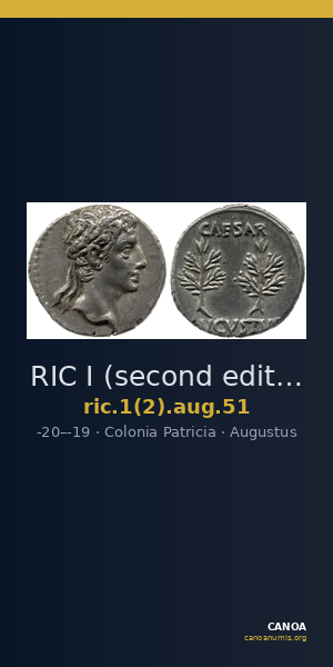 RIC I (second edition) Augustus 51 — CANOA