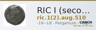 RIC I (second edition) Augustus 510 — CANOA