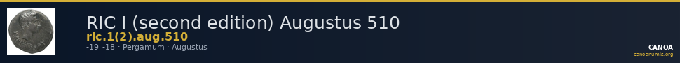 RIC I (second edition) Augustus 510 — CANOA