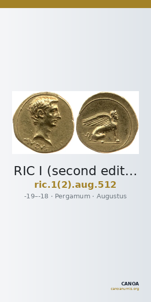 RIC I (second edition) Augustus 512 — CANOA