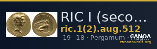 RIC I (second edition) Augustus 512 — CANOA