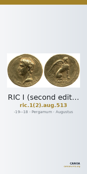 RIC I (second edition) Augustus 513 — CANOA