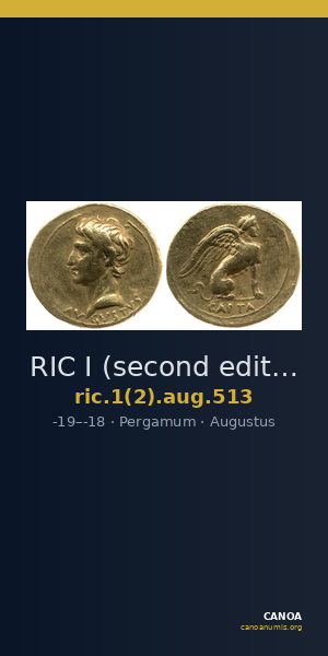 RIC I (second edition) Augustus 513 — CANOA