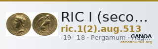 RIC I (second edition) Augustus 513 — CANOA
