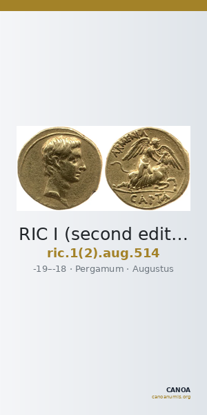 RIC I (second edition) Augustus 514 — CANOA