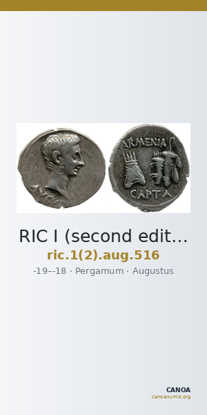 RIC I (second edition) Augustus 516 — CANOA