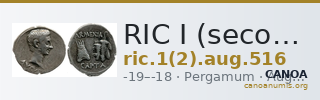 RIC I (second edition) Augustus 516 — CANOA