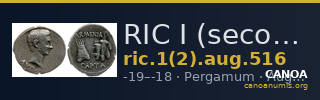 RIC I (second edition) Augustus 516 — CANOA