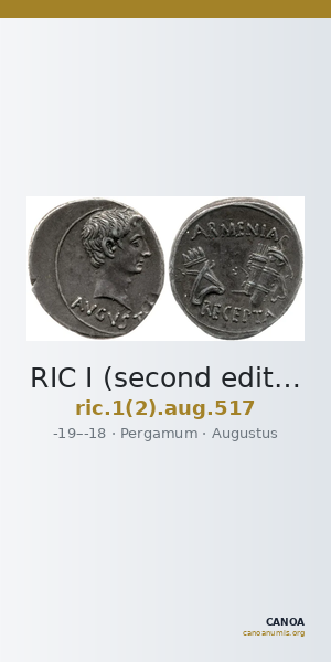 RIC I (second edition) Augustus 517 — CANOA