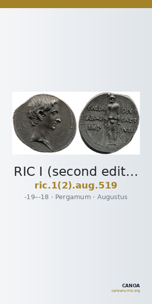RIC I (second edition) Augustus 519 — CANOA