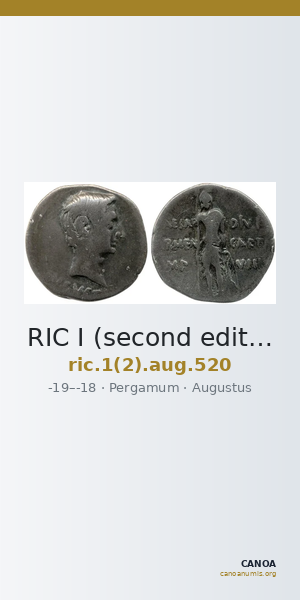 RIC I (second edition) Augustus 520 — CANOA