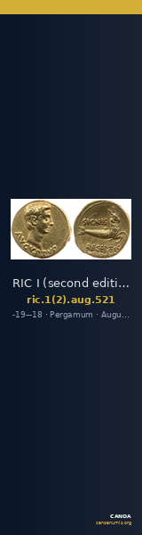 RIC I (second edition) Augustus 521 — CANOA