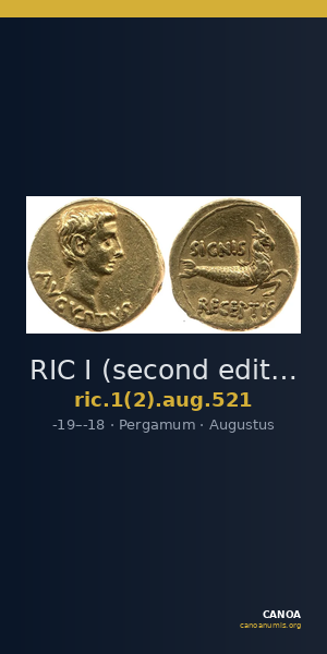 RIC I (second edition) Augustus 521 — CANOA