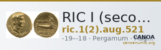 RIC I (second edition) Augustus 521 — CANOA