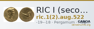 RIC I (second edition) Augustus 522 — CANOA