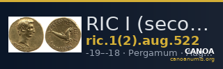 RIC I (second edition) Augustus 522 — CANOA