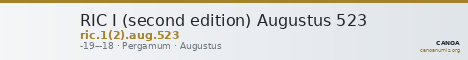 RIC I (second edition) Augustus 523 — CANOA
