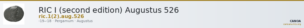 RIC I (second edition) Augustus 526 — CANOA