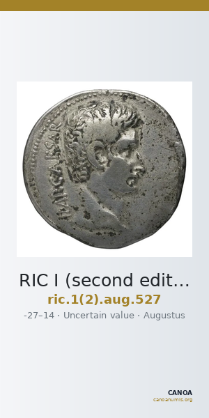 RIC I (second edition) Augustus 527 — CANOA