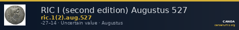 RIC I (second edition) Augustus 527 — CANOA