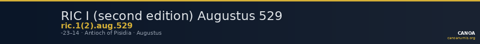 RIC I (second edition) Augustus 529 — CANOA